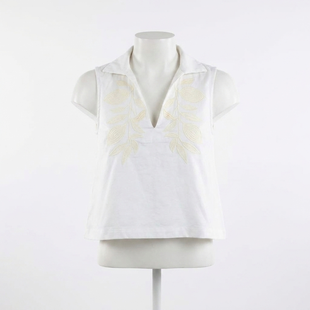 NEW EMILY MCCARTHY lucy collared tank top in luna